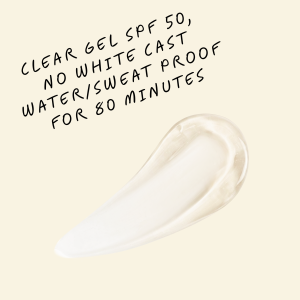 Clear gel spf broad spectrum water resistant