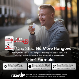 Riize hangover strips fast relief rehydration support riize